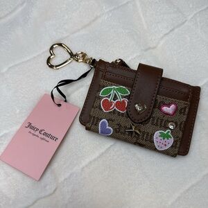 Juicy Couture All Things Juicy Tab Elongated Card Case Chestnut Chino